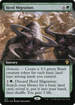 naokuroshop MTG [DMU][413][緑][R][EN][群れの渡り/Herd Migration]（foil） NM