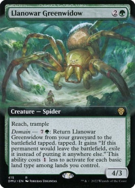 naokuroshop MTG [DMU][415][緑][R][EN][ラノワールの緑後家蜘蛛/Llanowar Greenwidow] NM