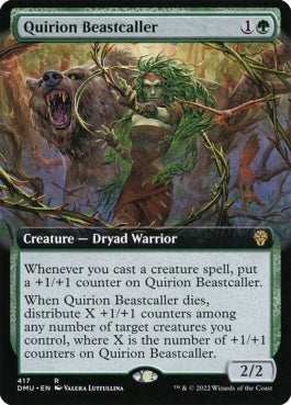 naokuroshop MTG [DMU][417][緑][R][EN][クウィリーオンの獣呼び/Quirion Beastcaller]（foil） NM