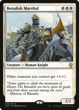 naokuroshop MTG [DOM][006][白][R][EN][ベナリアの軍司令/Benalish Marshal] NM