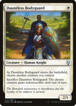 naokuroshop MTG [DOM][014][白][U][EN][不屈の護衛/Dauntless Bodyguard] NM