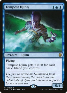 naokuroshop MTG [DOM][068][青][R][EN][大嵐のジン/Tempest Djinn] NM