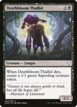 naokuroshop MTG [DOM][084][黒][C][EN][死花のサリッド/Deathbloom Thallid] NM