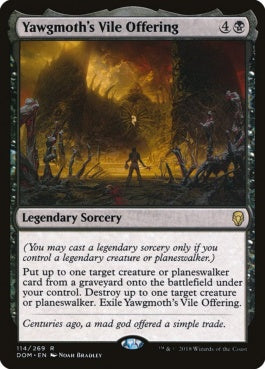 naokuroshop MTG [DOM][114][黒][R][EN][ヨーグモスの不義提案/Yawgmoth's Vile Offering] NM