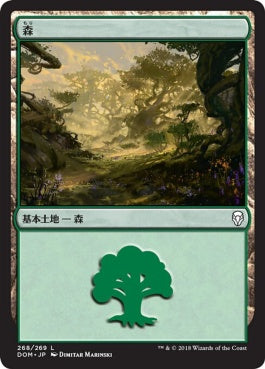 naokuroshop MTG [DOM][268][土地][C][JP][森/Forest] NM