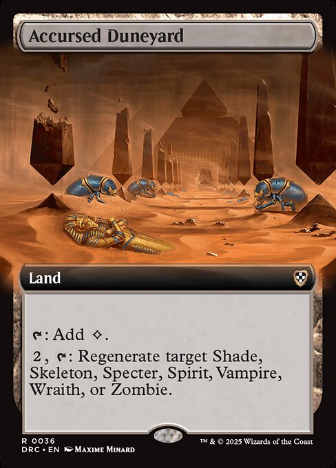 naokuroshop MTG [DRC][0036][土地][R][EN][呪われし砂の庭/Accursed Duneyard] NM