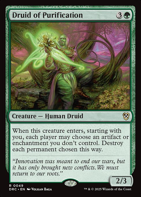 naokuroshop MTG [DRC][0049][緑][R][EN][浄化のドルイド/Druid of Purification] NM