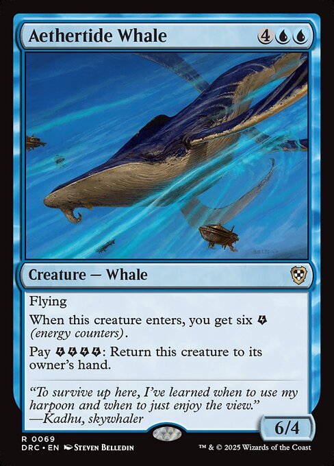 naokuroshop MTG [DRC][0069][青][R][EN][霊気海嘯の鯨/Aethertide Whale] NM