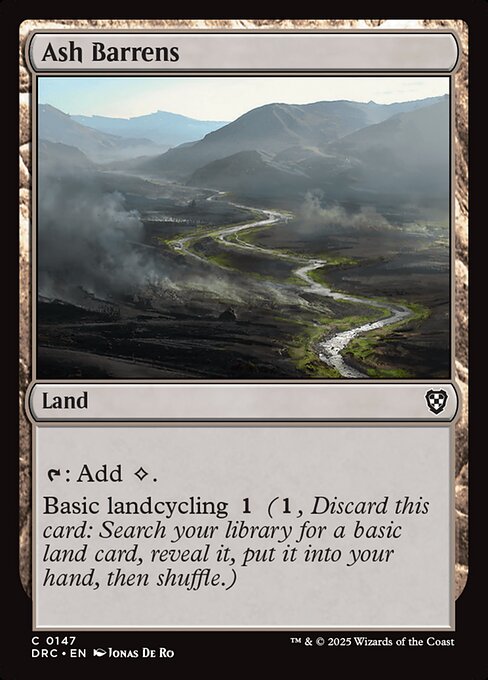 naokuroshop MTG [DRC][0147][土地][C][EN][灰のやせ地/Ash Barrens] NM
