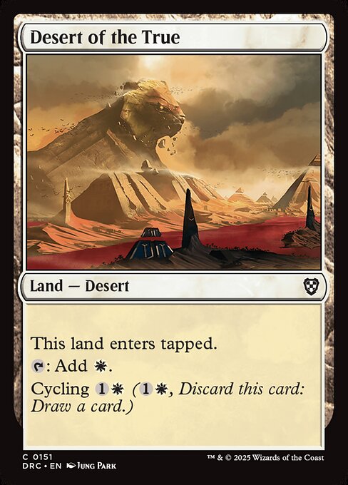 naokuroshop MTG [DRC][0151][土地][C][EN][信義の砂漠/Desert of the True] NM