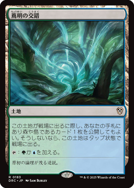 naokuroshop MTG [DRC][0183][土地][R][JP][蔦明の交錯/Vineglimmer Snarl] NM