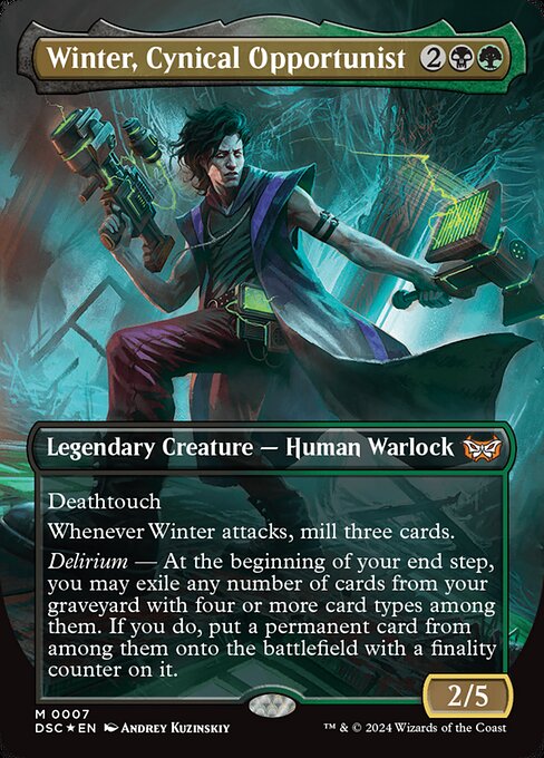 naokuroshop MTG [DSC][0007][多][M][EN][身勝手な日和見主義者、ウィンター/Winter, Cynical Opportunist]（foil） NM