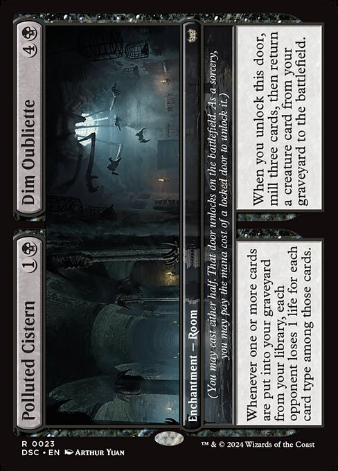 naokuroshop MTG [DSC][0023][黒][R][EN][汚染された貯水槽+仄暗い地下牢/Polluted Cistern+Dim Oubliette] NM