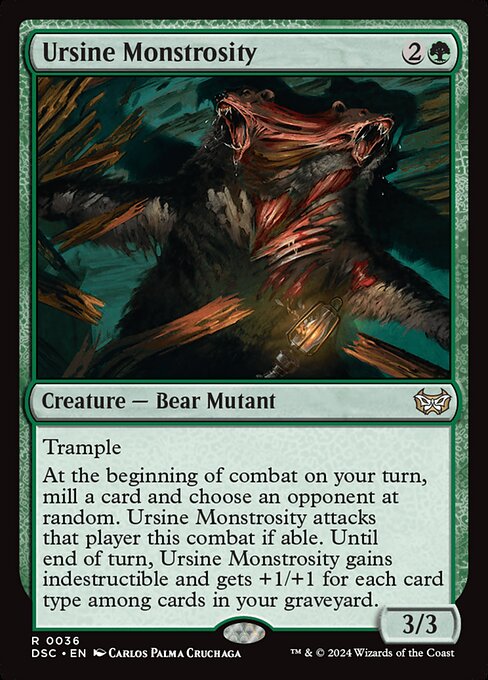 naokuroshop MTG [DSC][0036][緑][R][EN][熊の怪物/Ursine Monstrosity] NM