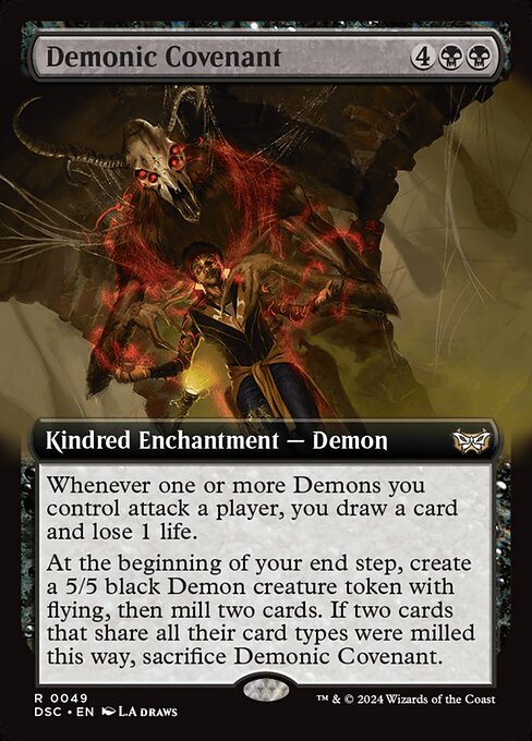 naokuroshop MTG [DSC][0049][黒][R][EN][悪魔の誓約/Demonic Covenant]（foil） NM