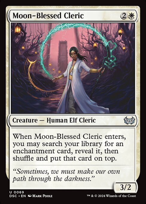 naokuroshop MTG [DSC][0069][白][U][EN][月恵みのクレリック/Moon-Blessed Cleric] NM