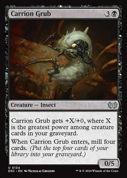 naokuroshop MTG [DSC][0134][黒][C][EN][屍肉地虫/Carrion Grub] NM