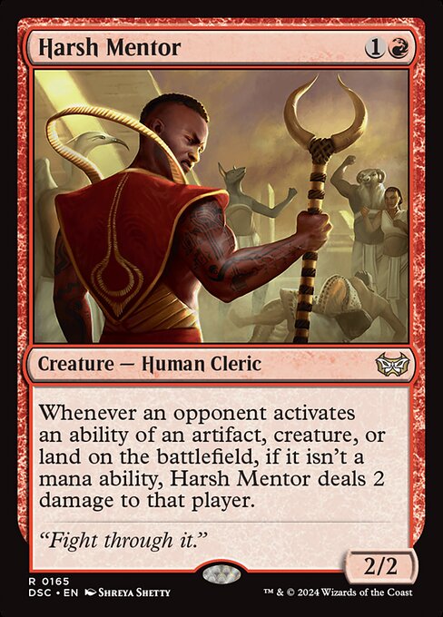 naokuroshop MTG [DSC][0165][赤][R][EN][過酷な指導者/Harsh Mentor] NM