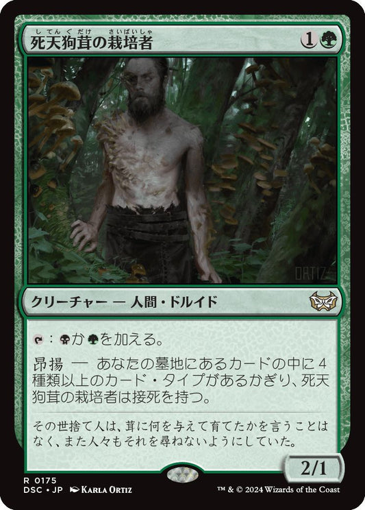 naokuroshop MTG [DSC][0175][緑][R][JP][死天狗茸の栽培者/Deathcap Cultivator] NM