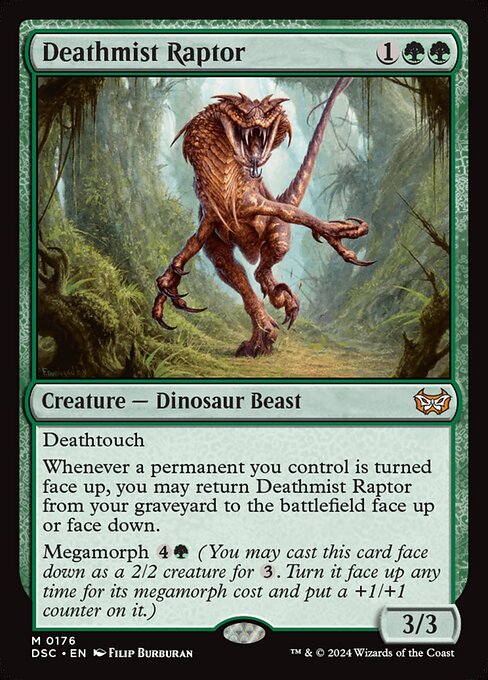 naokuroshop MTG [DSC][0176][緑][M][EN][死霧の猛禽/Deathmist Raptor] NM