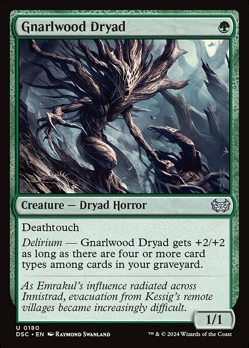 naokuroshop MTG [DSC][0180][緑][U][EN][節くれ木のドライアド/Gnarlwood Dryad] NM