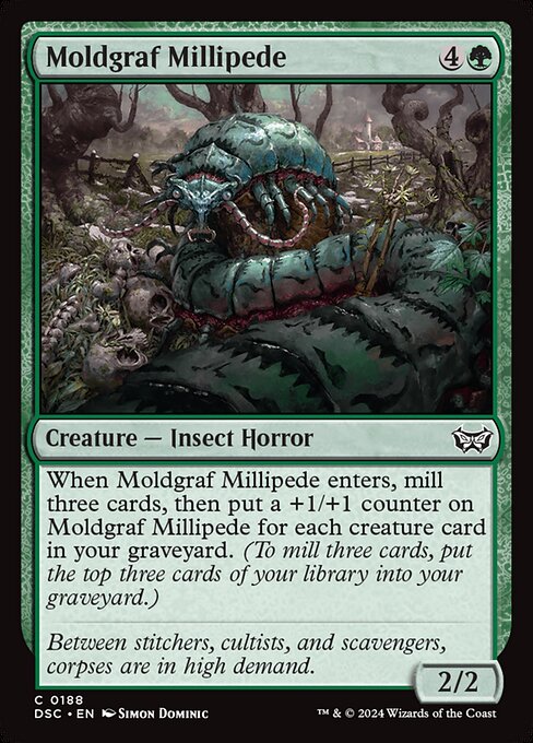 naokuroshop MTG [DSC][0188][緑][C][EN][黴墓のヤスデ/Moldgraf Millipede] NM