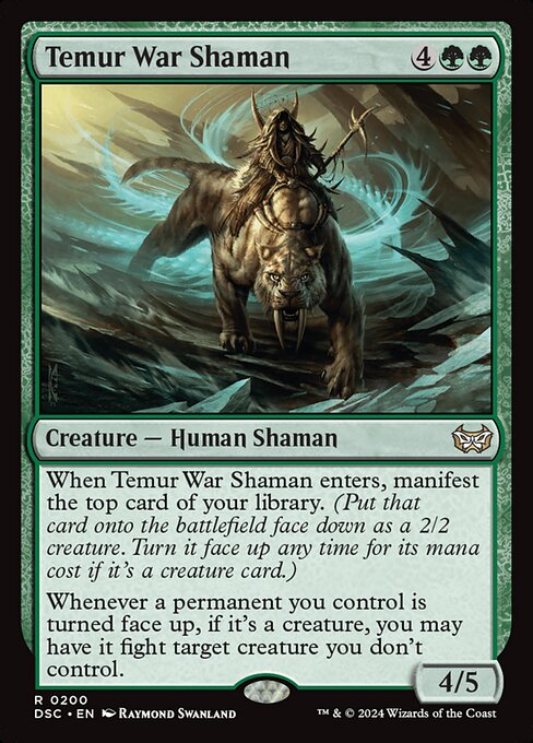 naokuroshop MTG [DSC][0200][緑][R][EN][ティムールの戦巫師/Temur War Shaman] NM