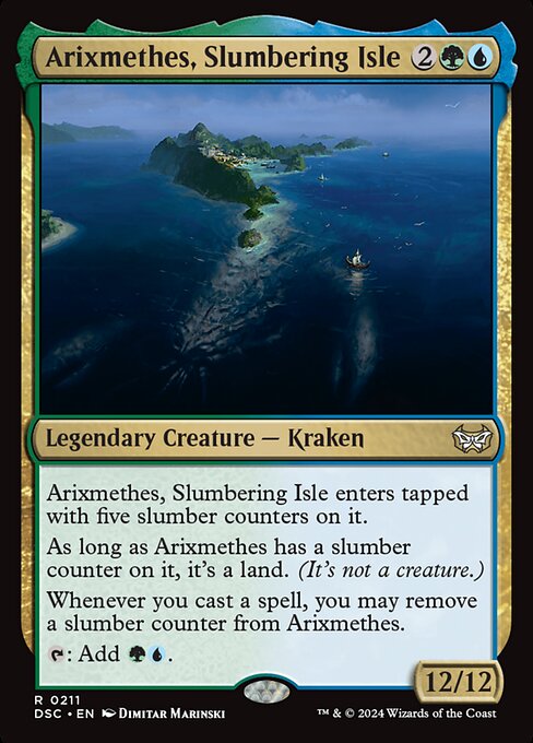 naokuroshop MTG [DSC][0211][多][R][EN][まどろむ島、アリクスメテス/Arixmethes, Slumbering Isle] NM