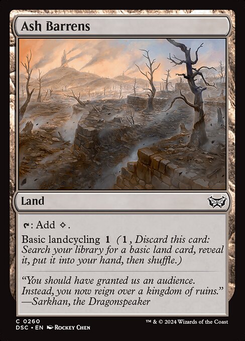 naokuroshop MTG [DSC][0260][土地][C][EN][灰のやせ地/Ash Barrens] NM