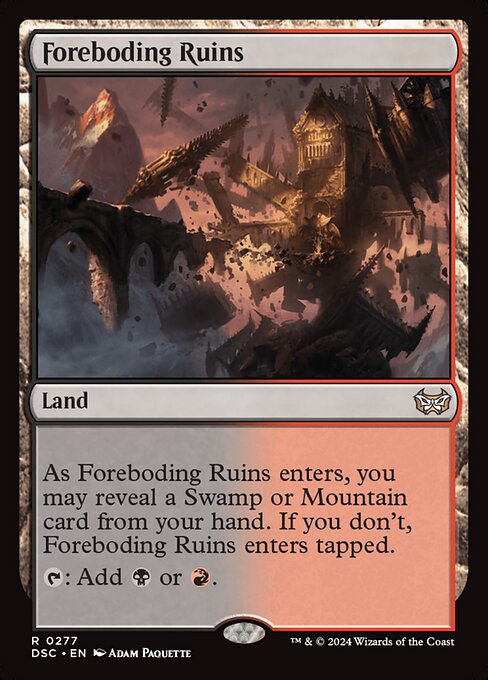 naokuroshop MTG [DSC][0277][土地][R][EN][凶兆の廃墟/Foreboding Ruins] NM