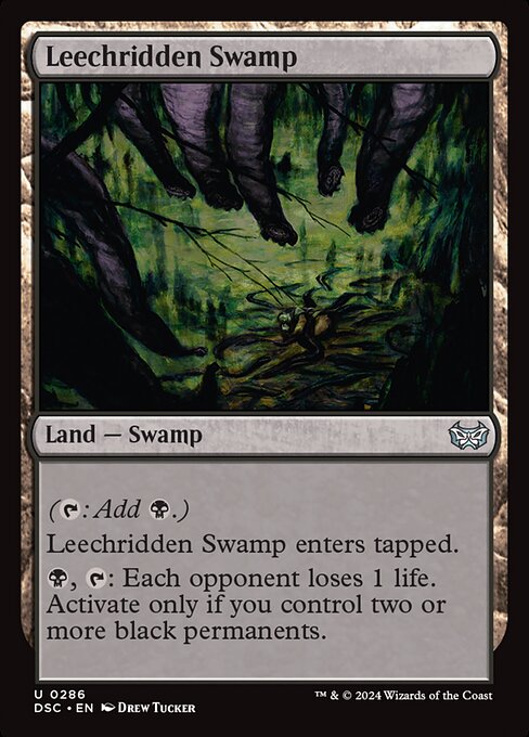 naokuroshop MTG [DSC][0286][土地][U][EN][ヒル溜りの沼/Leechridden Swamp] NM