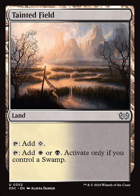 naokuroshop MTG [DSC][0302][土地][U][EN][汚れた原野/Tainted Field] NM