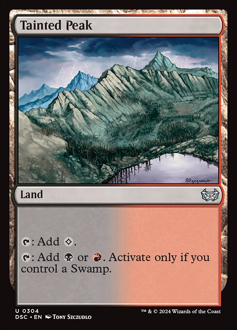 naokuroshop MTG [DSC][0304][土地][U][EN][汚れた峰/Tainted Peak] NM