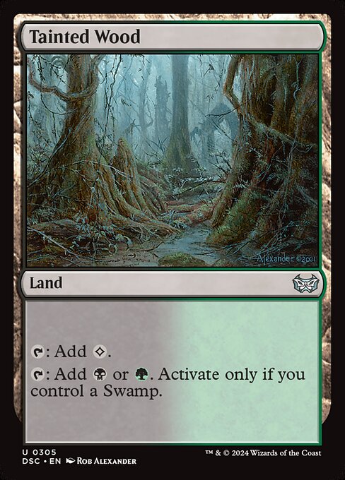 naokuroshop MTG [DSC][0305][土地][U][EN][汚れた森/Tainted Wood] NM