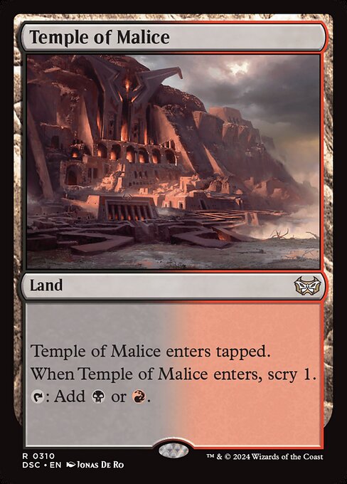 naokuroshop MTG [DSC][0310][土地][R][EN][悪意の神殿/Temple of Malice] NM