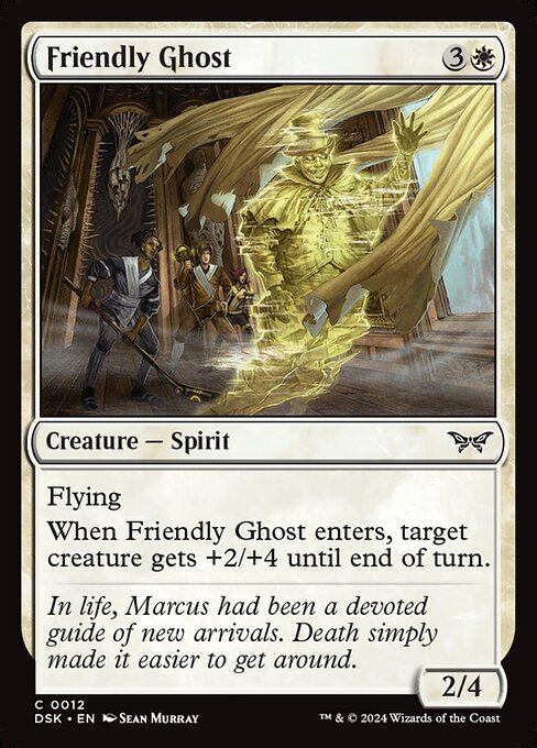 naokuroshop MTG [DSK][0012][白][C][EN][友好的な幽霊/Friendly Ghost]（foil） NM