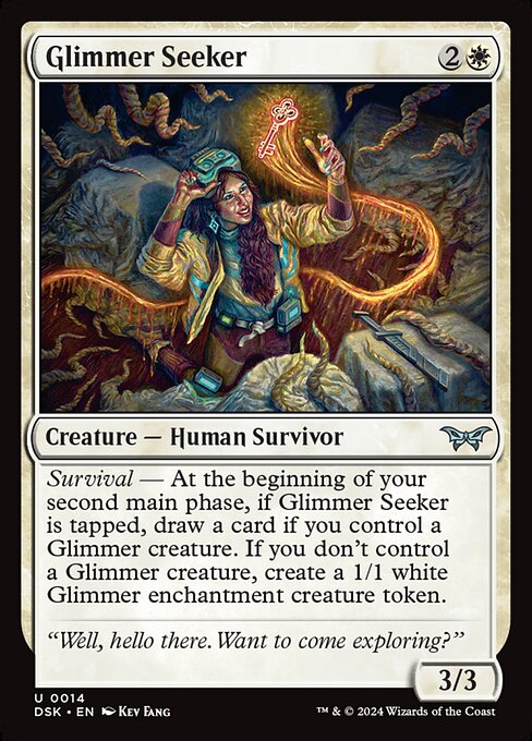 naokuroshop MTG [DSK][0014][白][U][EN][光霊の探求者/Glimmer Seeker] NM