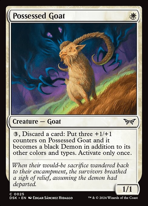 [DSK][0025][白][C][EN][取り憑かれた山羊/Possessed Goat]（foil）