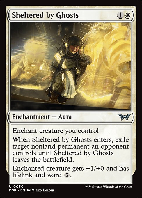 naokuroshop MTG [DSK][0030][白][U][EN][幽霊による庇護/Sheltered by Ghosts]（foil） NM