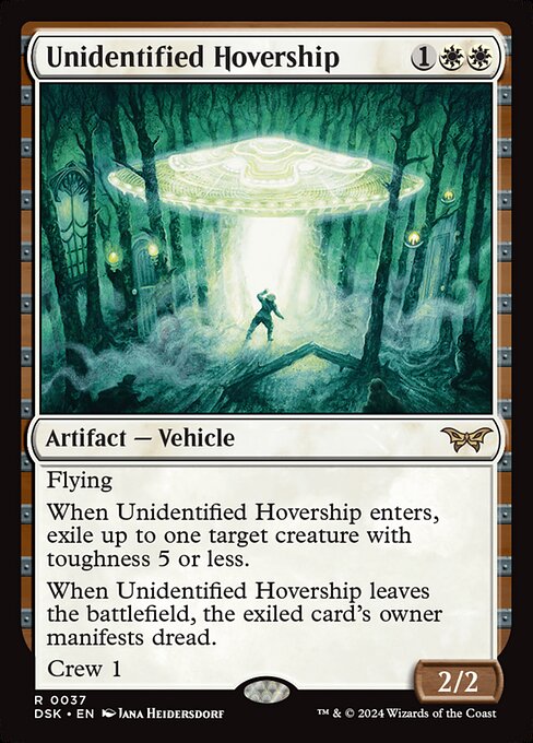 naokuroshop MTG [DSK][0037][白][R][EN][未確認浮遊船/Unidentified Hovership]（foil） NM