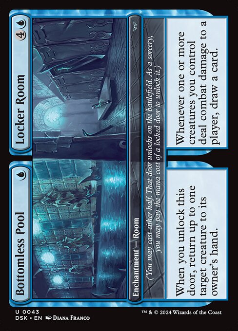 naokuroshop MTG [DSK][0043][青][U][EN][底なしプール+更衣室/Bottomless Pool+Locker Room]（foil） NM