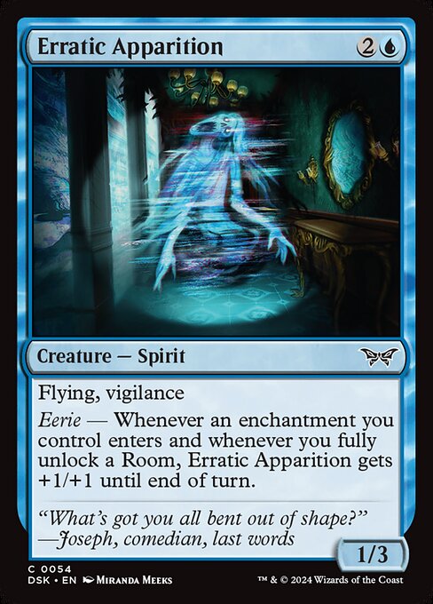 naokuroshop MTG [DSK][0054][青][C][EN][うつろう亡霊/Erratic Apparition]（foil） NM