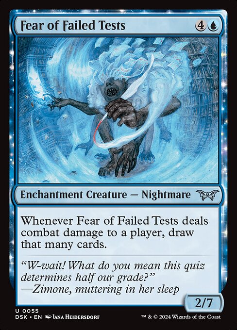 naokuroshop MTG [DSK][0055][青][U][EN][落第への恐怖/Fear of Failed Tests]（foil） NM