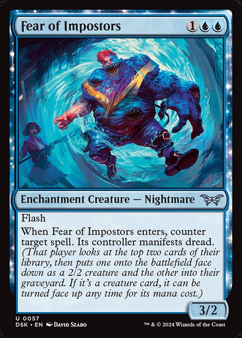 naokuroshop MTG [DSK][0057][青][U][EN][虚偽への恐怖/Fear of Impostors] NM