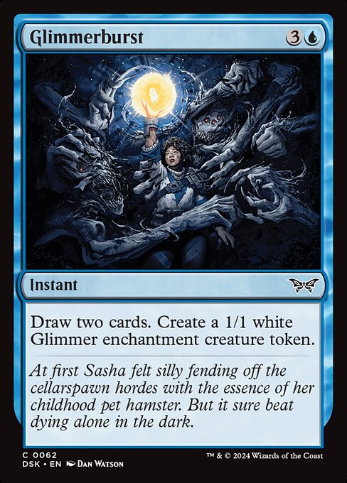 naokuroshop MTG [DSK][0062][青][C][EN][光霊噴出/Glimmerburst]（foil） NM