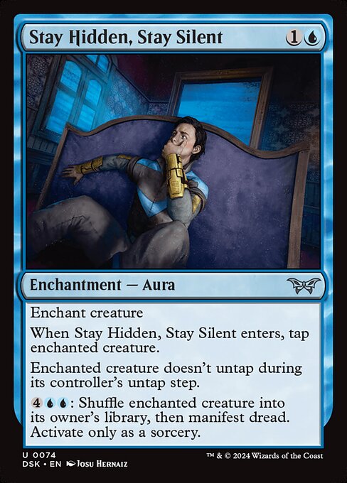 naokuroshop MTG [DSK][0074][青][U][EN][静かに、隠れて/Stay Hidden, Stay Silent]（foil） NM