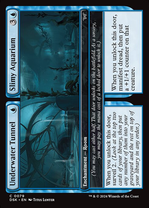 naokuroshop MTG [DSK][0079][青][C][EN][水中トンネル+泥濘んだ水族館/Underwater Tunnel+Slimy Aquarium]（foil） NM