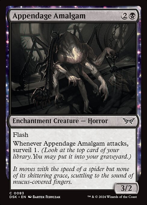 naokuroshop MTG [DSK][0083][黒][C][EN][付属肢の融合体/Appendage Amalgam]（foil） NM