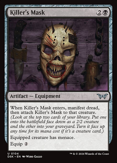 naokuroshop MTG [DSK][0104][黒][U][EN][殺人鬼の仮面/Killer's Mask] NM