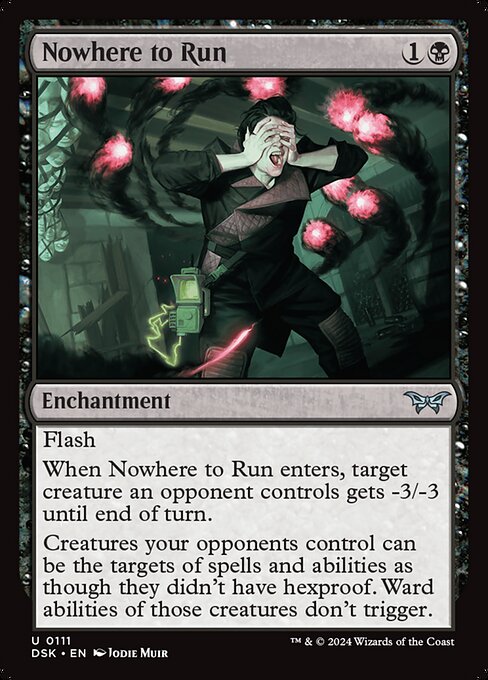 naokuroshop MTG [DSK][0111][黒][U][EN][逃げ場なし/Nowhere to Run]（foil） NM